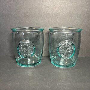 Set of 2 Vidrios San Miguel 100% Recycled Glass Low Ball Cup Tumblers 12oz